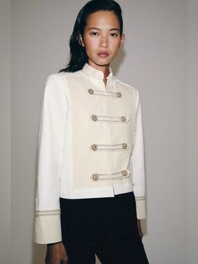 NEW- Zara Military-Style Women's Jacket - Size Large